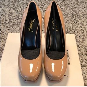 Authentic Yves Saint Laurent Vitello Vernice Heels